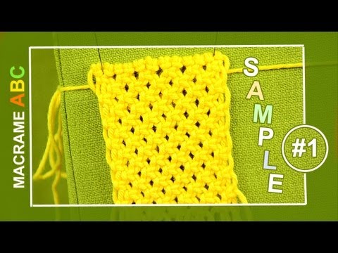 Macrame ABC pattern sample 17