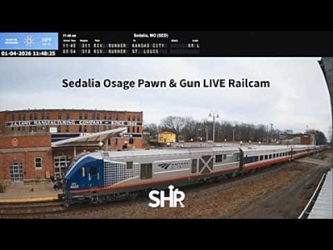 Live webcam view of Sedalia Railway Depot & Tracks