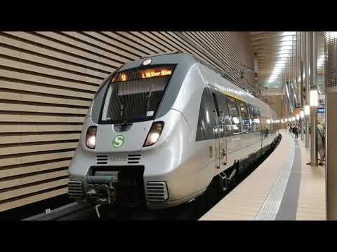 Ausfahrt S1 nach Leipzig Miltitzer Allee am Haltepunkt Leipzig Markt