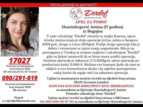 humanitarni koncert za našu Aminu Huseinbegović