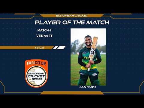 MOM: Z.Naqvi - VEN vs FT | Highlights | FanCode ECS Italy, Super Series, Day 1 | Rome 2021