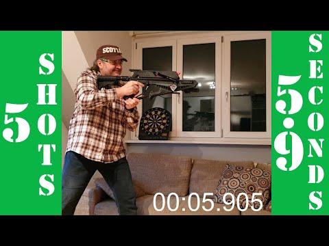 World Record? 5 shots with the Cobra Adder crossbow by @JoergSprave in 5.9 seconds!