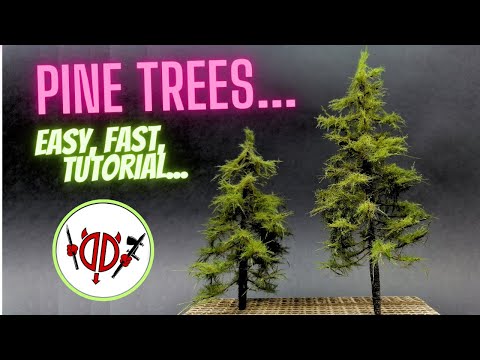 Super easy scale PINE TREES for a DIORAMA