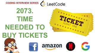 YouTube video 'Time Needed To Buy Tickets  | Leetcode 2073 | Amazon Google Facebook interview question'
