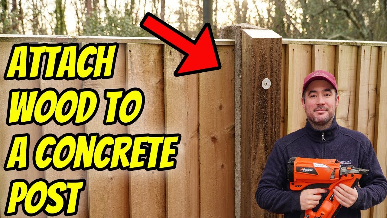Watch video Attach Wood to a Concrete Post (SUPER STRONG HOLD!) Now Attach Wood to a Concrete Post (SUPER STRONG HOLD!)