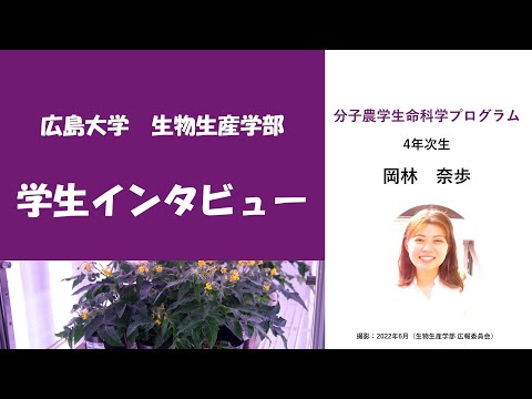 生物生産学部　学生インタビュー　分子農学生命科学プログラム