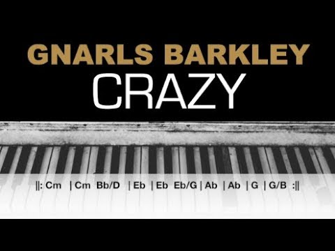 Gnarls Barkley - Crazy Karaoke Chords Instrumental Acoustic Piano Cover Lyrics