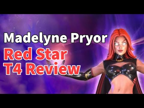 Madelyne Pryor! Red Star Orbs and T4 Review! Marauders War Team | Marvel Strike Force - Free to Play