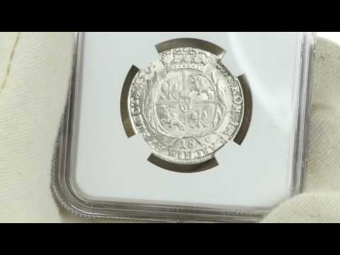 Coins.ee Auction 33. Poland Ort 1756 EC - August III - NGC MS63
