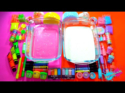 Mezclando colores Neon VS Pastel en Slime - Supermanualidades