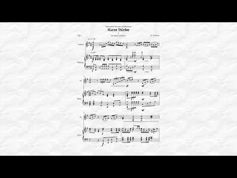 Kurze Stücke 1 op. 3 für Violine und Klavier ( Partitur) | Kilian Reiss