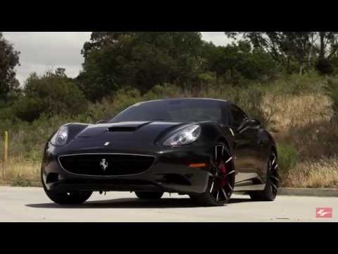 Ferrari California on Lexani Forged LZ-102 Black and Machine Wheels