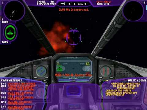 Playthrough of TIE Fighter Total Conversion Battle 1 Mission 6 - Destroy the Lusla