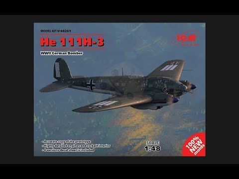 ICM 1/48 He-111 H-3 WW2 German Bomber