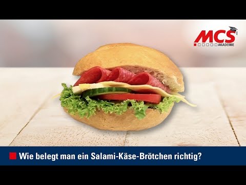 MCS Akademie: Tutorial - Wie belegt man ein Salami-Käse-Brötchen richtig