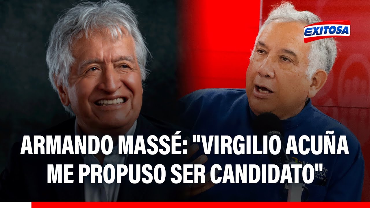 🔴🔵 Armando Massé es candidato presidencial de Perú Federal: "Virgilo Acuña me propuso una alianza"