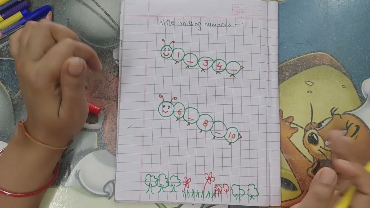 missing number #practice #daily #worksheet #maths 1  to 10 lkg/Nursery