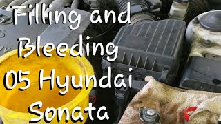 Filling and Bleeding Cooling System  05 Hyundai Sonata