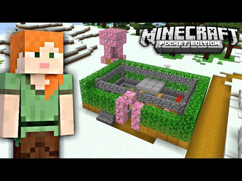 INSANE GARDEN BUILD with Alex in Minecraft PE 1.20!