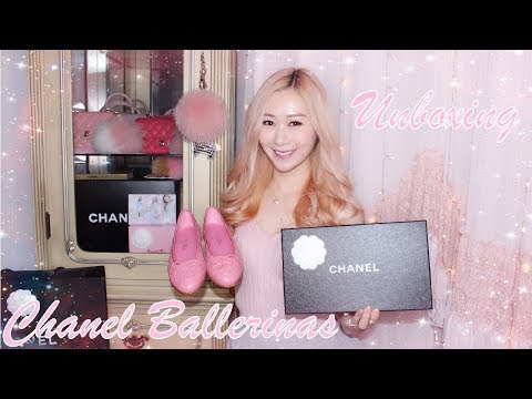 CHANEL BALLERINA FLATS 🎀 PINK 2017 - CHIT CHAT UNBOXING, FIRST IMPRESSION & REVIEW 💖