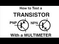 How To Test A TRANSISTOR With A Multimeter PNP Or NPN MF 63