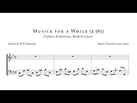 Henry Purcell - Music for a While (from Oedipus, Z. 583) [Score Video]