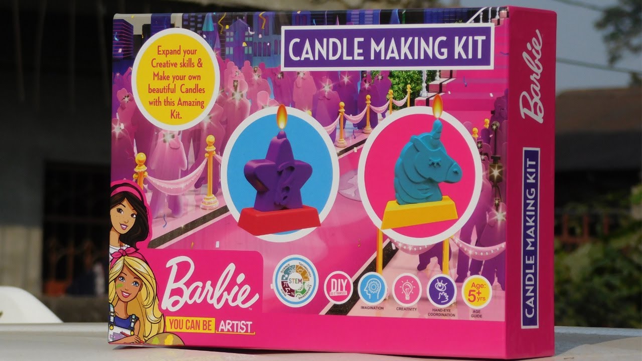 Barbie Candle Making KIT Unboxing and testing Jugnoo toy Tv!