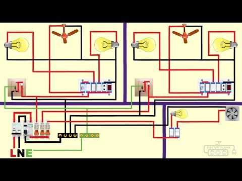 Electrical house wiring 4 gang switch connection