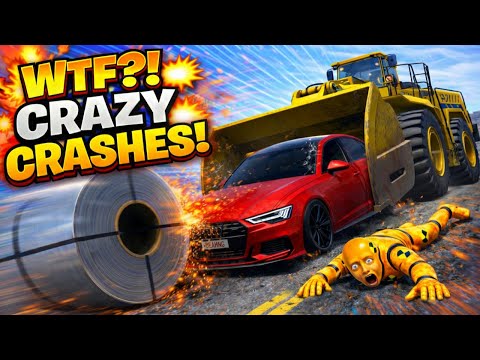 WTF?! CRAZY CRASHES! | Steel Coil VS AUDI A6 | Truck VS Cars | BMW vs Сhain | BeamNG.Drive