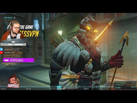 ARRGE BEST HANZO IN THE WORLD?! POTG! [ OVERWATCH SEASON 25 TOP 500 ]