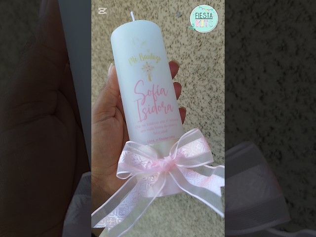 Vídeo relacionado con Rayher 31435000 Vela Larga Blanca Personalizable, Cirio para bautizos, comuniones y Bodas