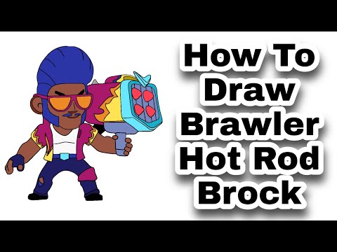 How To Draw Brawler Hot Rod Brock - Brawl Stars Step by Step