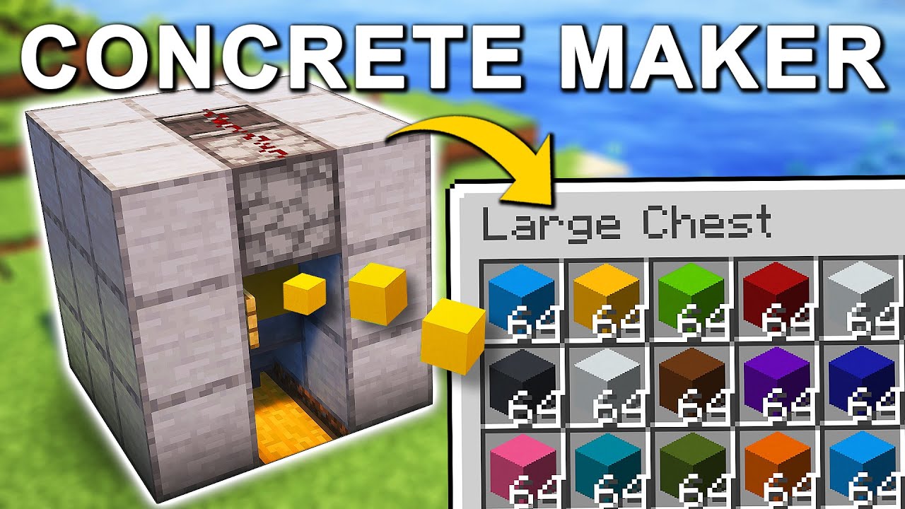 EASIEST Concrete Maker in Minecraft 1.21+ (Tutorial)