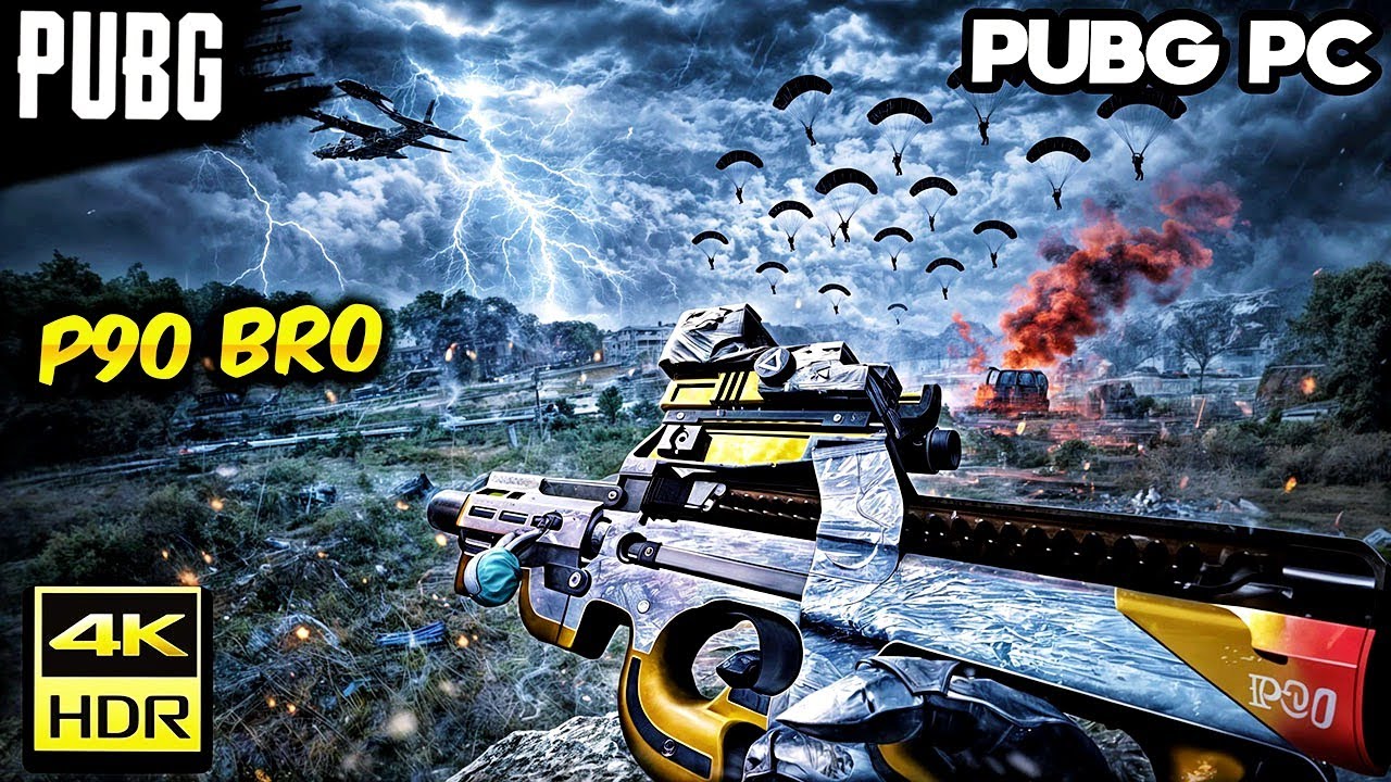 PUBG PC en CLIMA LLUVIA de TAEGO y una P90 de AIRDROP que SALVA LA PARTIDA 😎