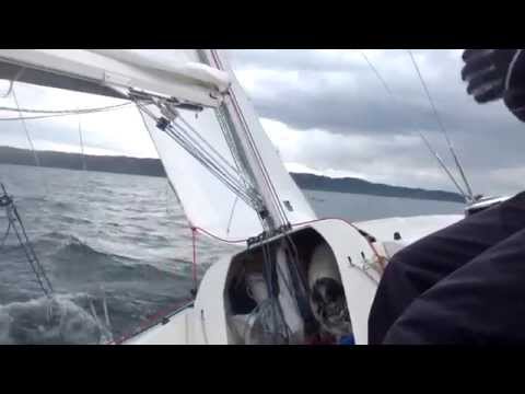 5-6Bft, Lake of Newcastle, Switzerland, sailing an mocean