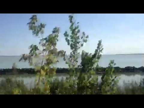 Lake Balaton seen from the balatonfüred train