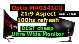 Video thumbnail for Best Affordable ULTRA WIDE Gaming Monitor MSI Optix MAG341CQ by cobuman