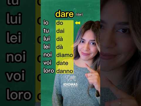 🇮🇹 Conjugación de los verbos: DARE (dar), DIRE (decir) y ANDARE (ir) en #italiano #idiomas 😍🙌🏼
