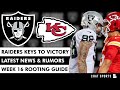 Raiders vs. Chiefs Prediction + Raiders Rumors Entering Christmas Game & NFL Week 16 Rooting Guide