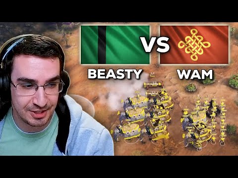 Beasty (Delhi) vs Wam (Chinese) Pro 1v1 in AOE4...