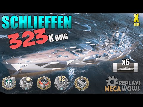 German BattleShip Schlieffen 323K Damage | World of Warships