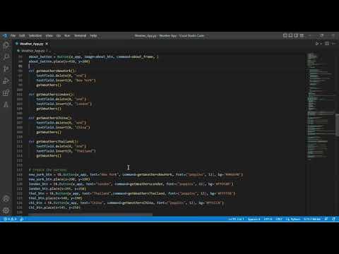 Weather Forecasting App Using Tkinter Python