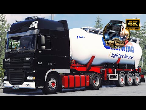 🚛 4K [POV] DAF XF 105.460 WITH COMPRESSOR RIWO ICE 3 - PROMODS 2.60 Frankfurt to Soltau. (24T)