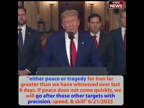 US carried out massive precision strikes on three key nuclear facilities; either peace or tragedy