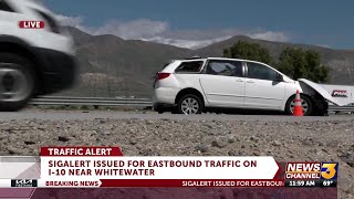 SigAlert issued for eastbound traffic on I-10 near Whitewater, one person killed in crash