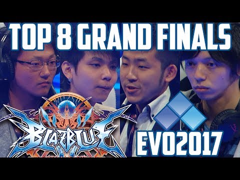 EVO 2017 BLAZBLUE CF TOP 8 (TIMESTAMP)  Ryusei Fenritti Fumi Kaibutsu Souji Dora Tochigin Mt.Takao