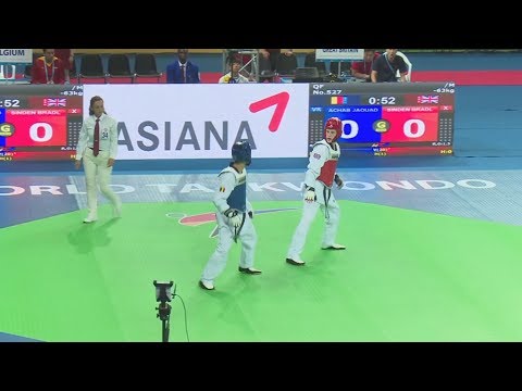 ACHAB Jouoad (BEL) vs SINDEN Bradly (GBR) M-63kg 2017 World Taekwondo Championships