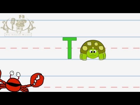 Write the letter T | Alphabet Writing lesson for children | The Singing Walrus