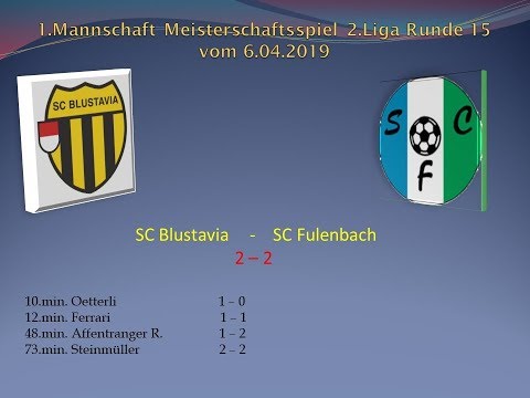1.Mannschaft Meisterschaft 2.Liga SC Blustavia  -  SC Fulenbach
