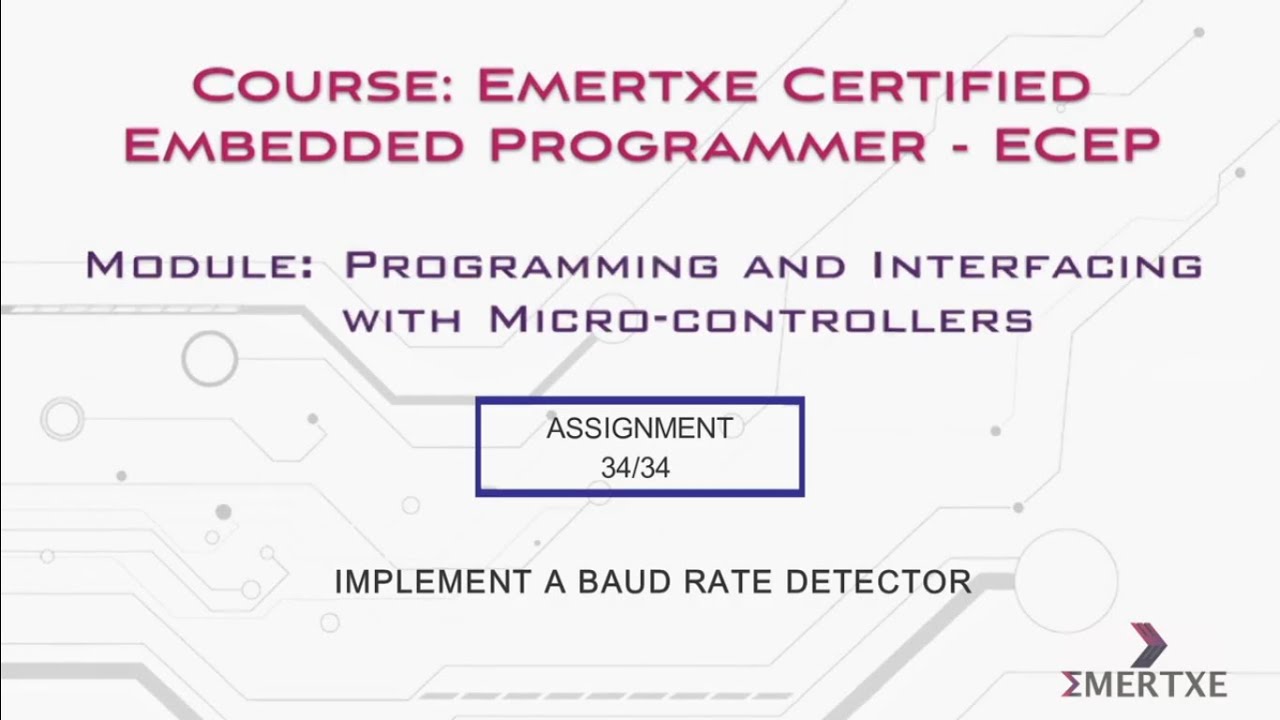PIC Micro-controller programming | Assignment 034 | Implement a Baud Rate Detector